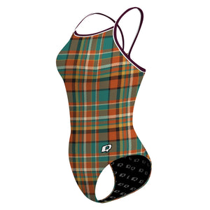 Fall Tartan Skinny Strap Swimsuit