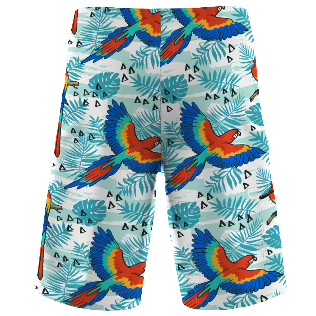 Aqua Blue Macaws - Board Shorts