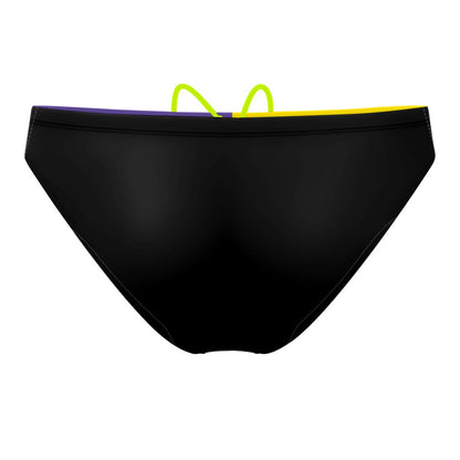 Tricolor Yellow and Purple Waterpolo Brief