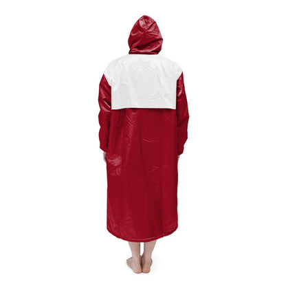 Red & White Solid Parka
