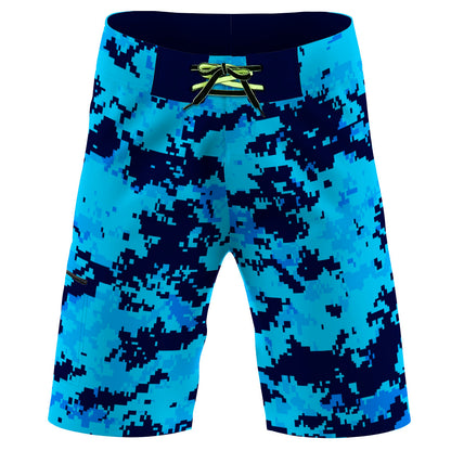 Blue Camouflage Men Board Shorts