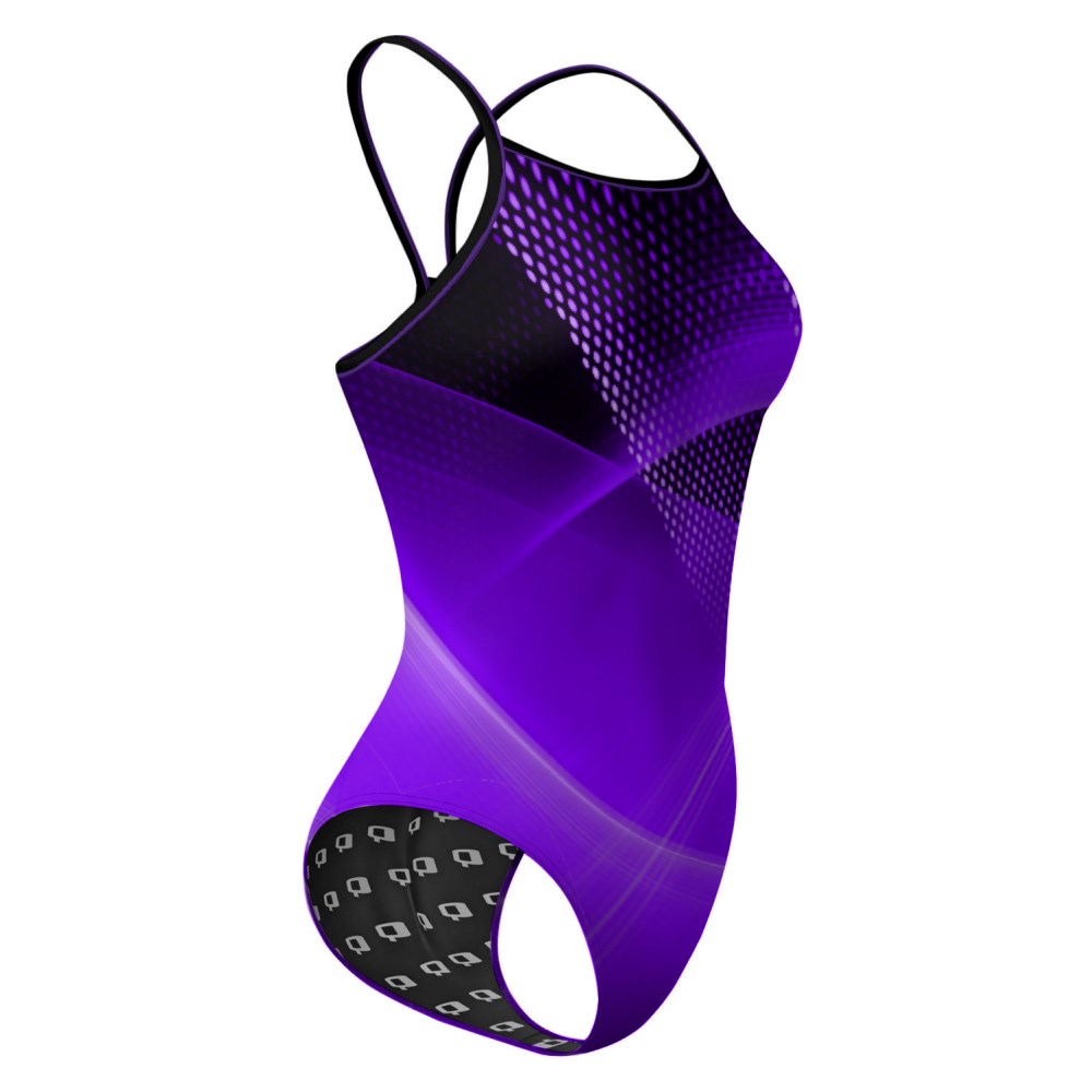Synthwave Skinny Strap Swimsuit