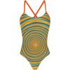Blue and Yellow Sunset - Tieback One Piece Swimsuit