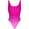 Pink Waves - High Hip One Piece Swimsuit