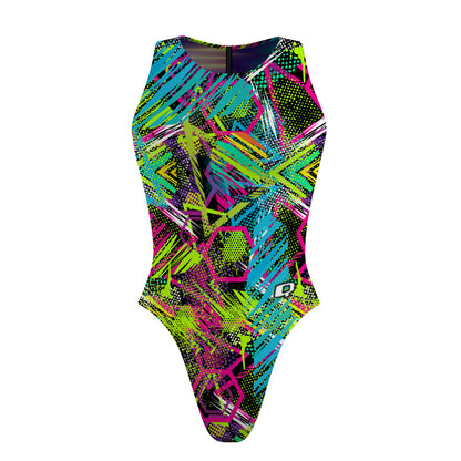 Geometry Dash/Light Speed - Women Waterpolo Reversible Swimsuit Cheeky Cut