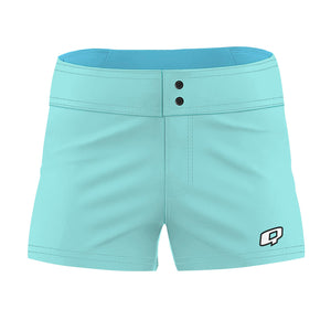 Mint Green Solid Color - Women Board Shorts