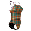Fall Tartan Skinny Strap Swimsuit