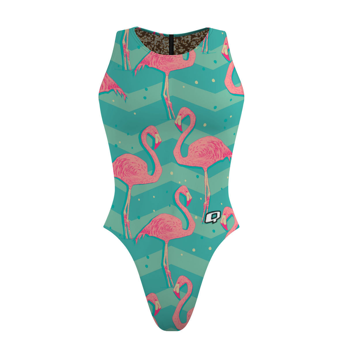 All that Glitters/Flock of Flamingos - Women Waterpolo Reversible Swimsuit Cheeky Cut