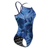 Blue Winter Leaves - Sunback Tank Swimsuit