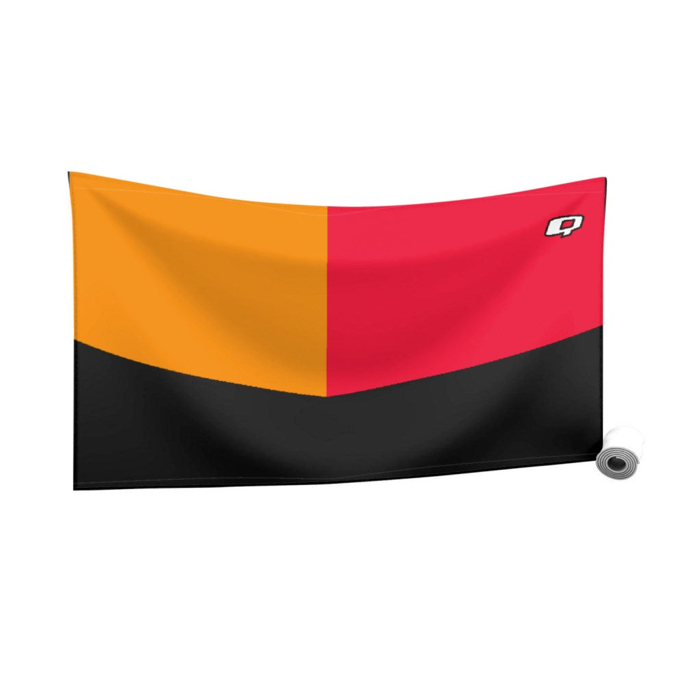 Tricolor Black, Orange and Red Quick Dry Towel