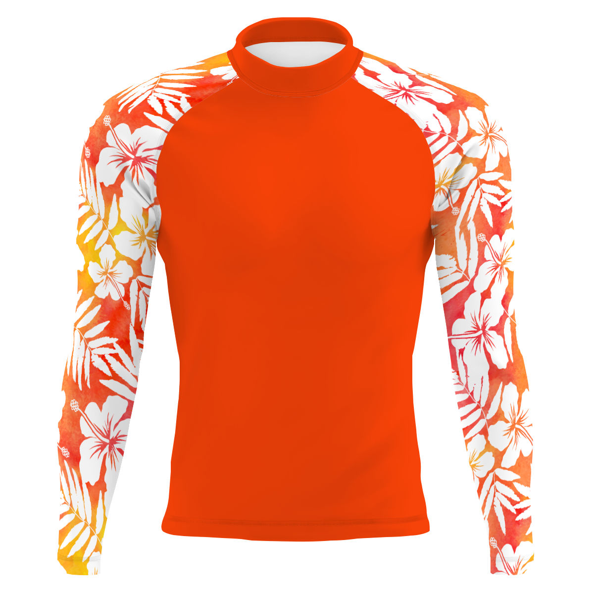 Hawaiian Flowers - Men's Surf UPF50+ Long Sleeve Rash Guard