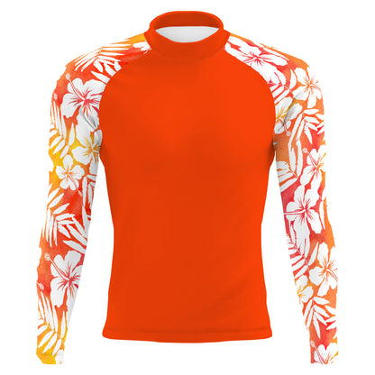 Hawaiian Flowers - Men's Surf UPF50+ Long Sleeve Rash Guard