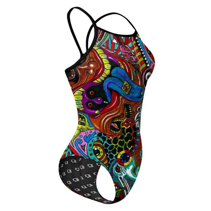 Trippy Hippie Skinny Strap Swimsuit