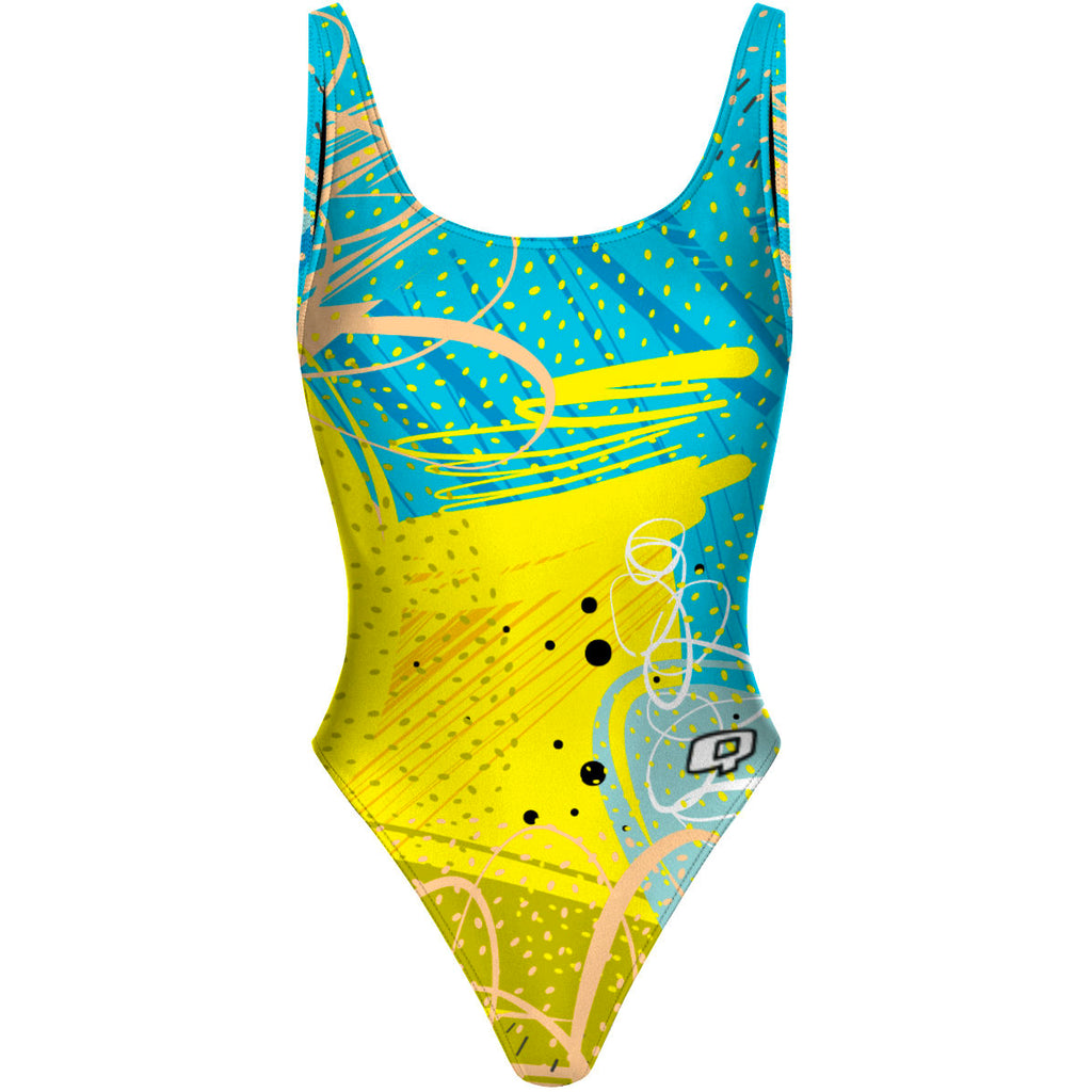Deep Spring - High Hip One Piece Swimsuit
