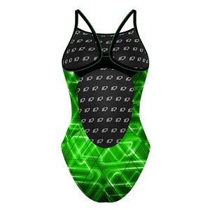 Neon Alien Skinny Strap Swimsuit
