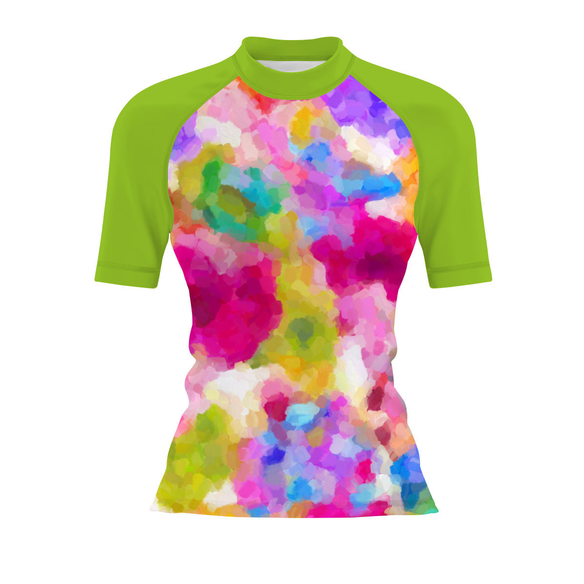 Spring Flowers V1 - Women's Surf UPF50+ Short Sleeve Rash Guard