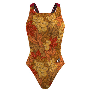 Yellow Leafs Classic Strap Swimsuit