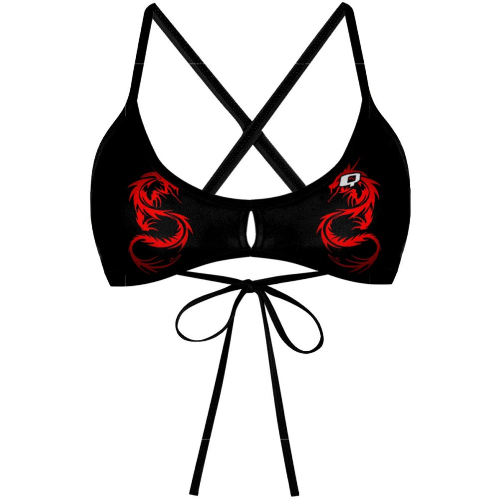 Red Dragon Demi Tieback Bikini Top