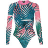 Pink Palm - Surf Swimsuit Classic Cut