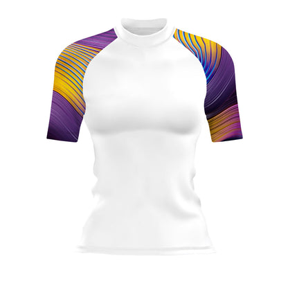 Violet Love - Women's Surf UPF50+ Short Sleeve Rash Guard