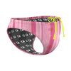 Pink Stripes - Waterpolo Brief Swimsuit