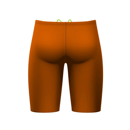 Orange Solid Jammer Swimsuit