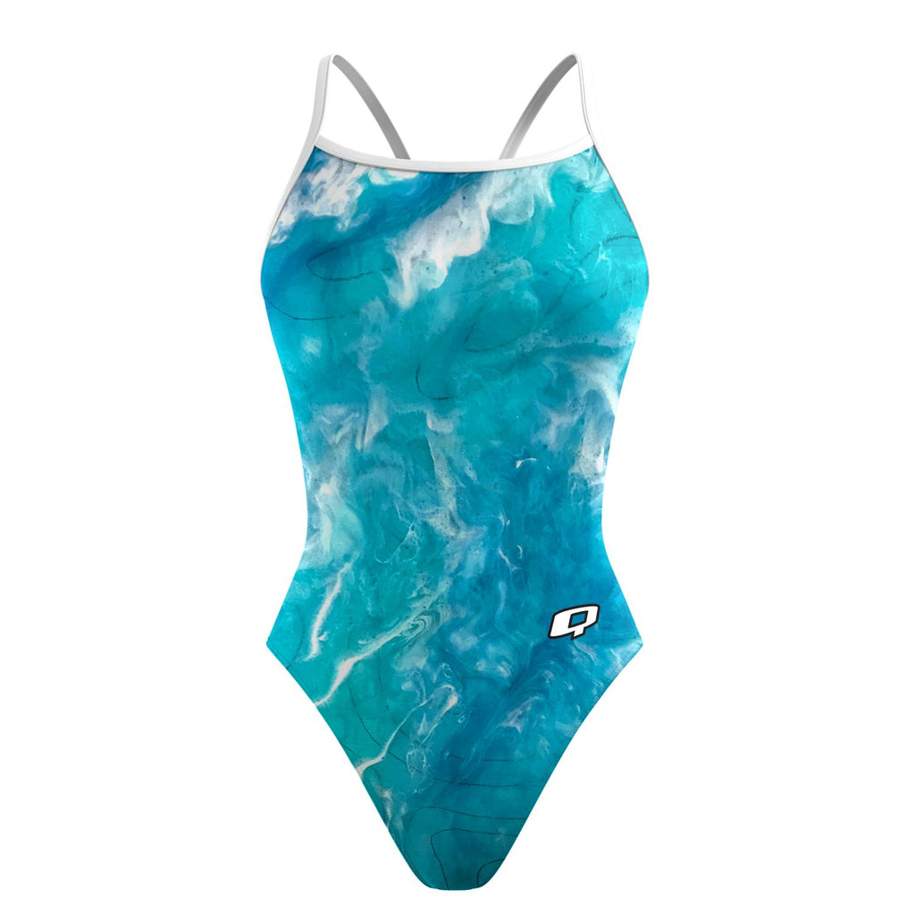 Ocean Topo - Sunback Tank Swimsuit