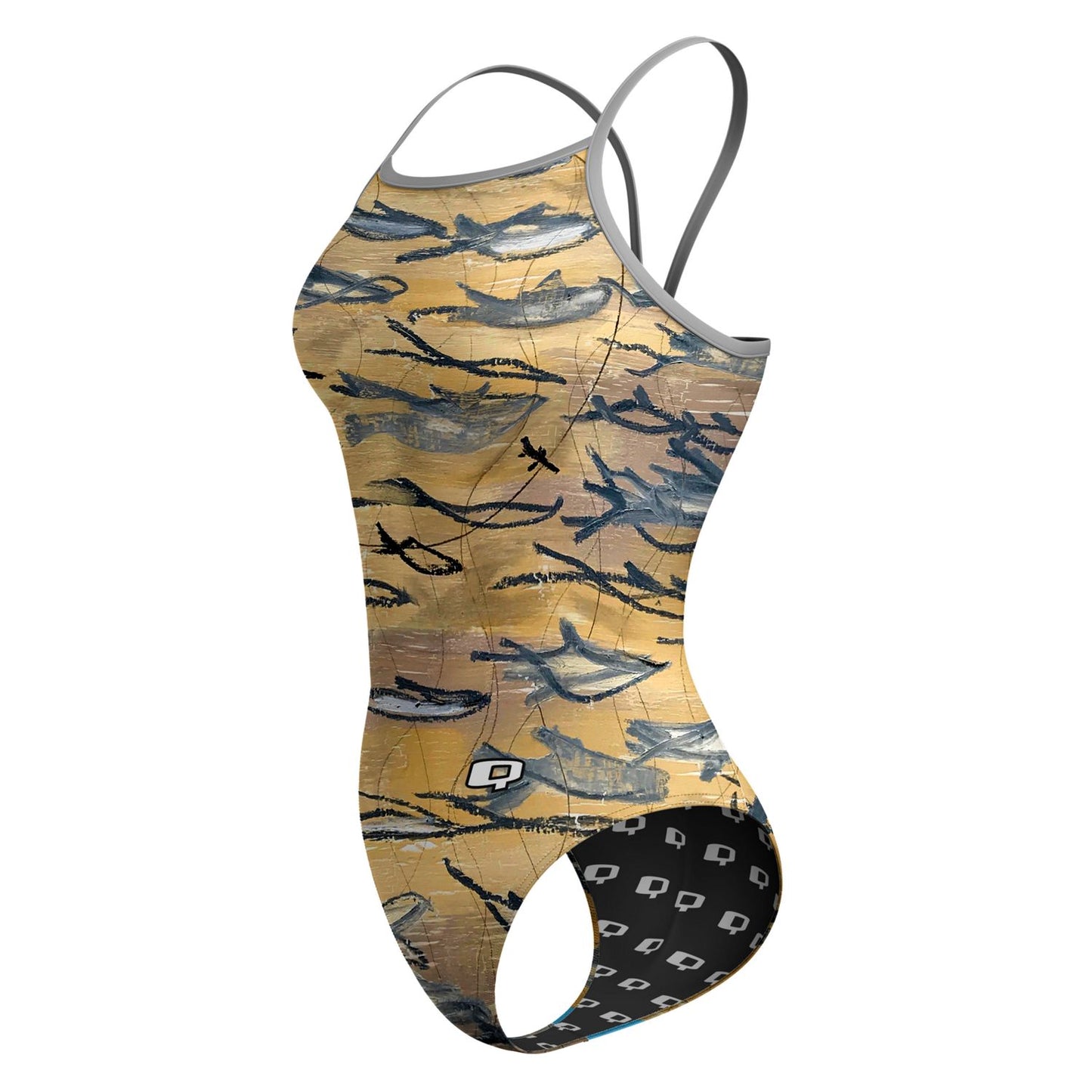 If Fishes Were Wishes - Sunback Tank Swimsuit