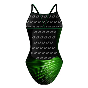 Green Volt- Sunback Tank Swimsuit