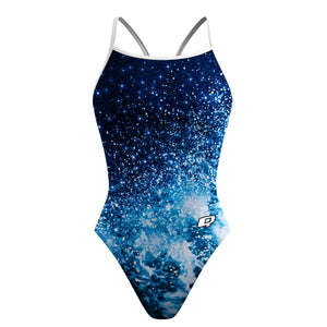 Cosmic Waves Skinny Strap Swimsuit