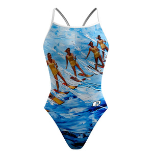 Rough Water Lagoon Skinny Strap Swimsuit