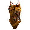 Orange Beam Skinny Strap Swimsuit