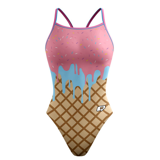 Ice Cream Skinny Strap Swimsuit