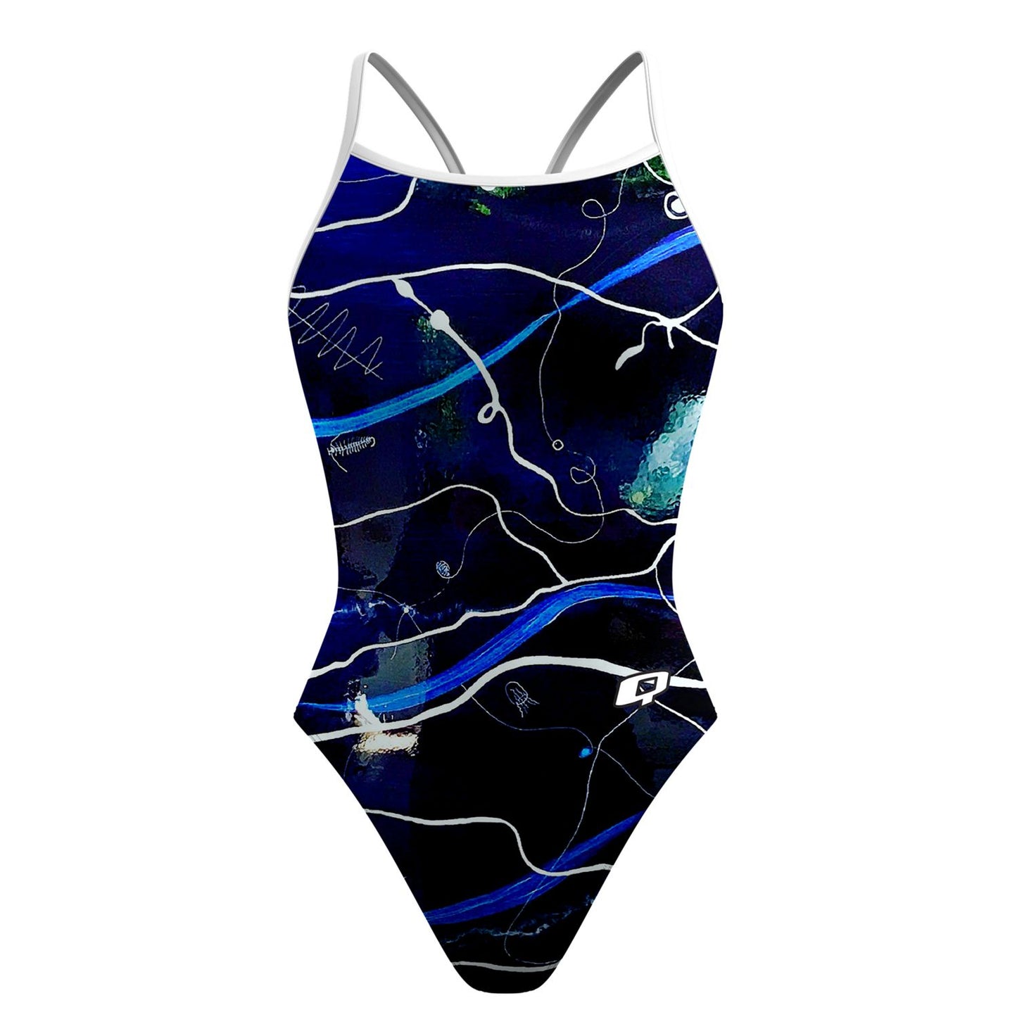 Plankton Party Skinny Strap Swimsuit