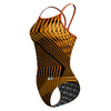 Orange Beam Skinny Strap Swimsuit