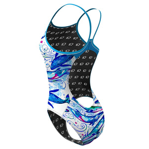 Just Keep Swimming Skinny Strap Swimsuit