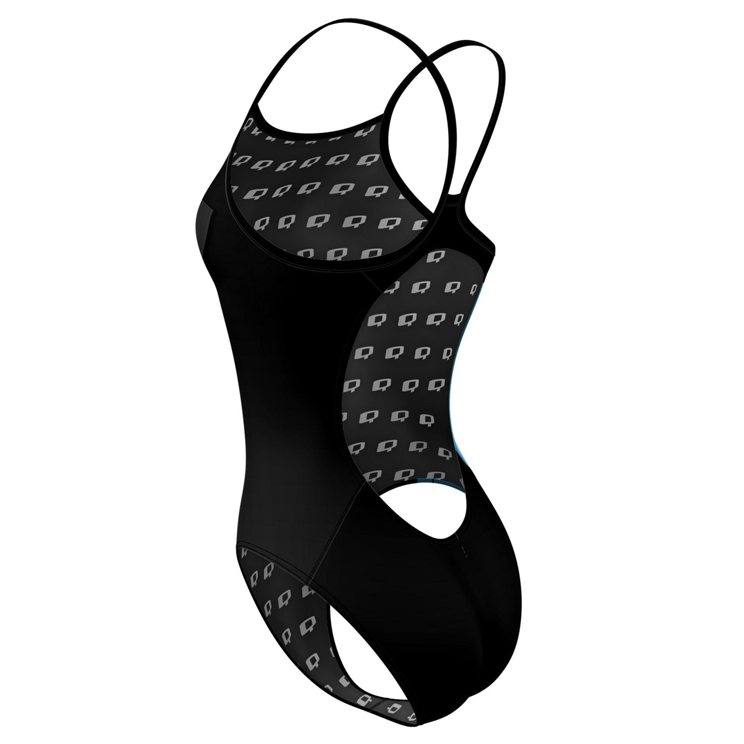 Black Tie Only Skinny Strap Swimsuit – Q Swimwear