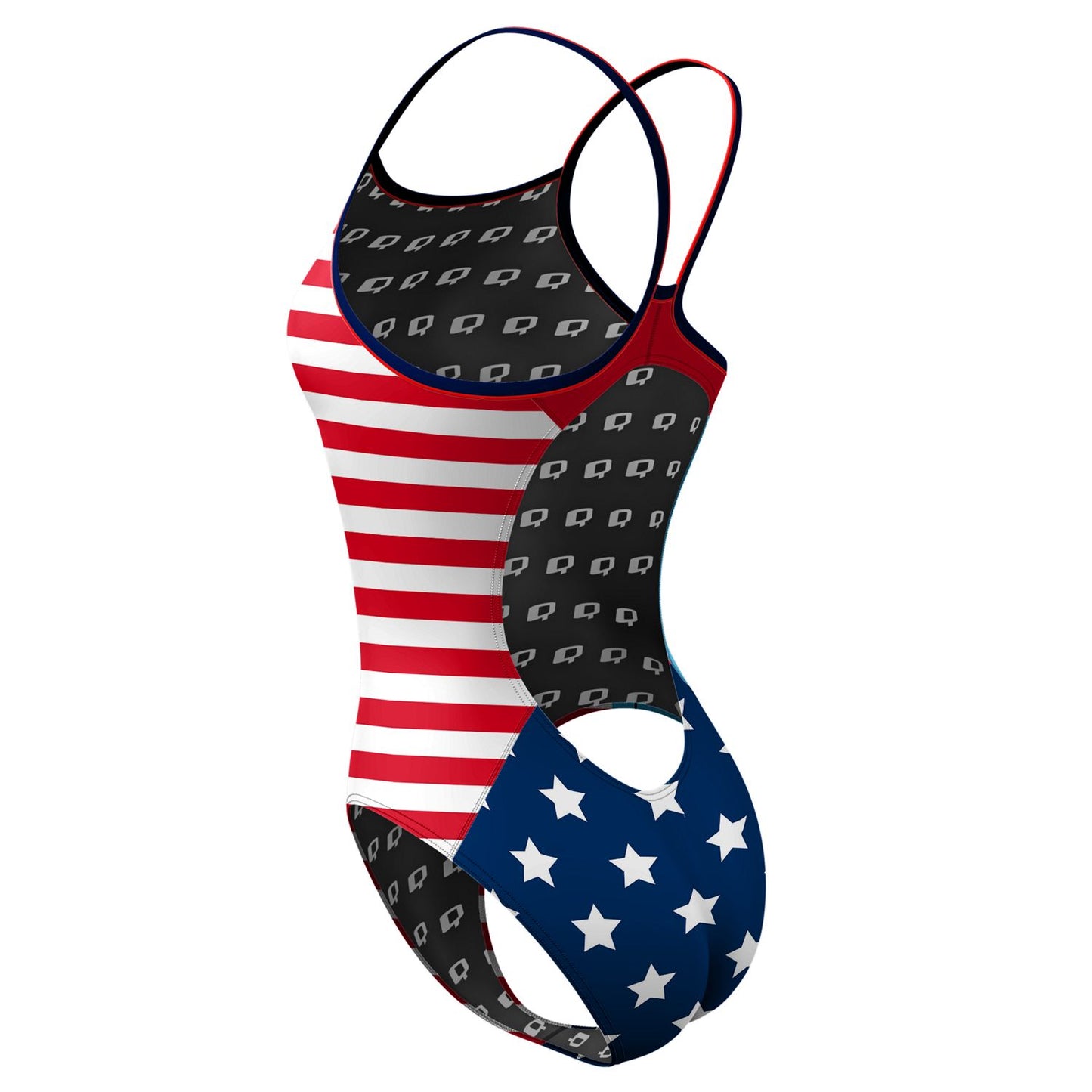 Stars and Stripes  Skinny Strap Swimsuit
