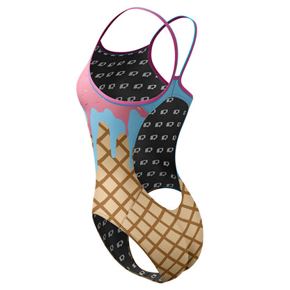 Ice Cream Skinny Strap Swimsuit