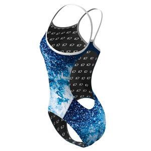 Cosmic Waves Skinny Strap Swimsuit