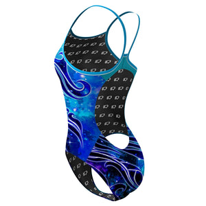 Mystic Waves Skinny Strap Swimsuit