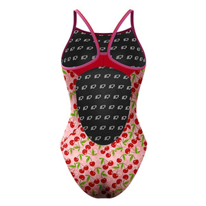 Cherry Picked Skinny Strap Swimsuit