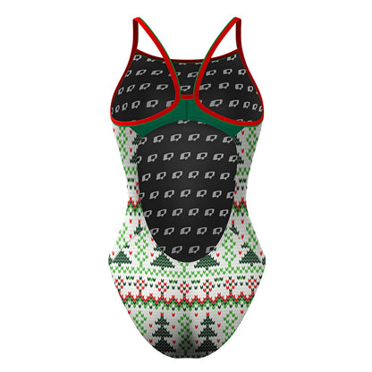 Christmas Tree Sweater Skinny Strap Swimsuit