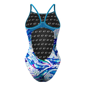 Just Keep Swimming Skinny Strap Swimsuit