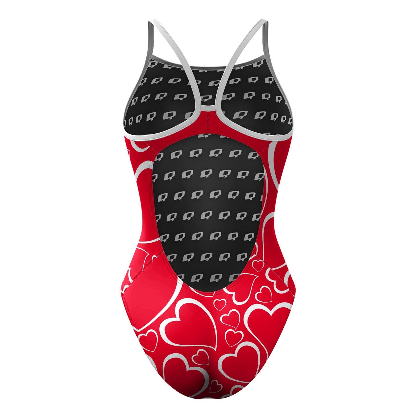 Double Hearted Skinny Strap Swimsuit
