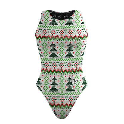 Christmas Tree Sweater - Women Waterpolo Swimsuit Classic Cut