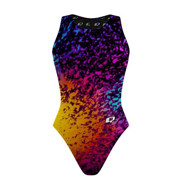 Retro Splash - Women Waterpolo Swimsuit Classic Cut