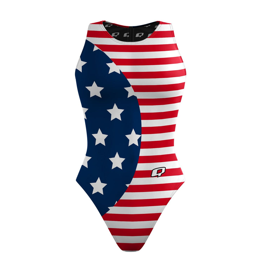 Stars and Stripes - Women Waterpolo Swimsuit Classic Cut
