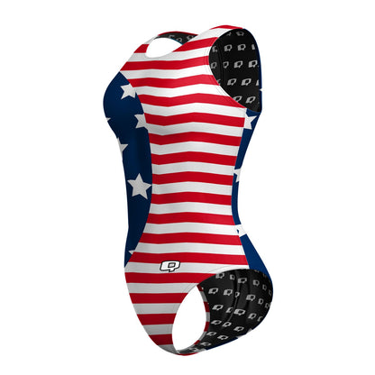 Stars and Stripes - Women Waterpolo Swimsuit Classic Cut