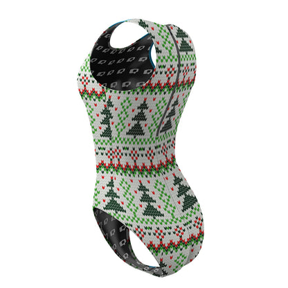 Christmas Tree Sweater - Women Waterpolo Swimsuit Classic Cut